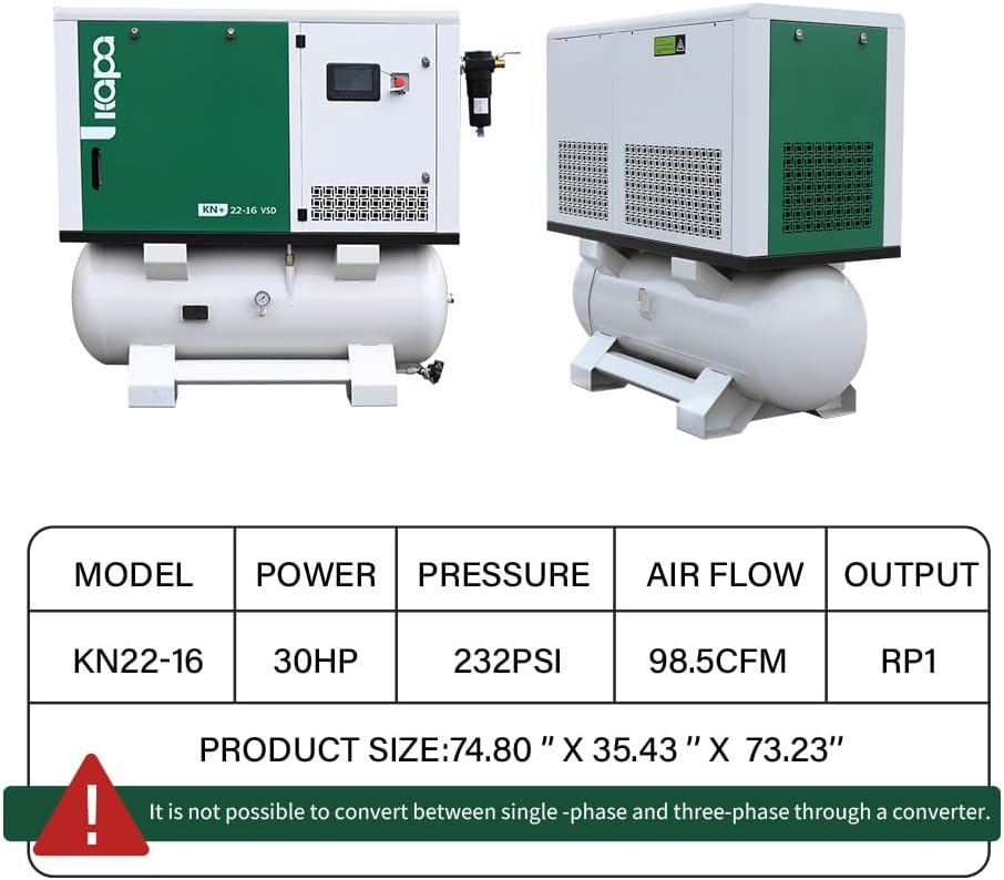 kapa rotary screw air compressor review,should I buy a rotary screw air compressor,rotary screw air compressor vs reciprocating,rotary screw air compressor pros and cons,best rotary screw air compressor for workshop,kapa 30hp air compressor worth buying unboxing and complete package contents