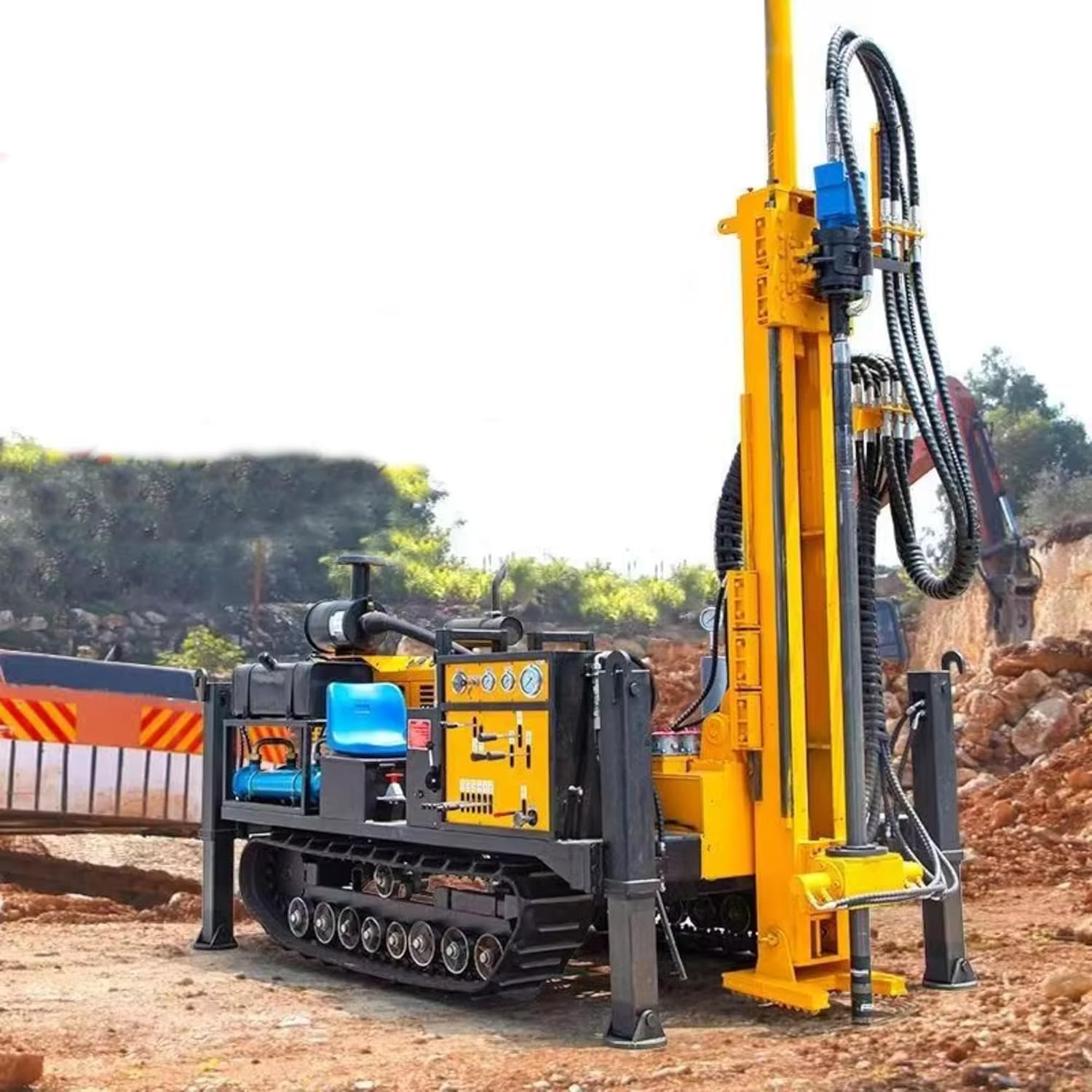 tracked water well drilling rig review,should I buy a tracked water well drilling rig,tracked water well drilling rig pros cons,crawler water well drilling rig vs alternatives,best hydraulic borehole drilling machine,tracked water well drilling rig worth buying unboxing and complete package contents