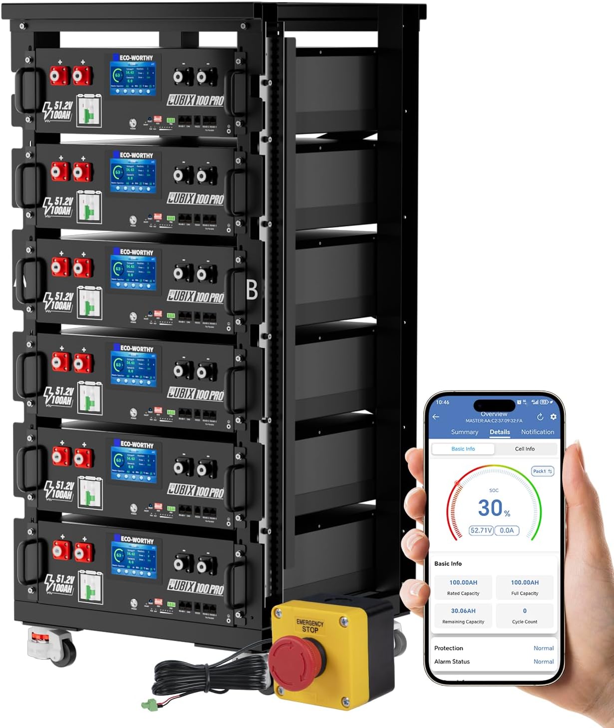 ECO-WORTHY 48V 100Ah Pro server rack battery review,best server rack battery for solar,ECO-WORTHY vs EG4 battery comparison,LiFePO4 battery pros cons,should I buy ECO-WORTHY server rack battery,ECO-WORTHY battery worth buying - detailed features and technical specifications