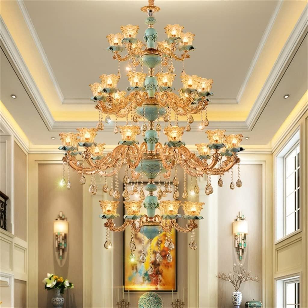 Step-by-step guide for KSSTEVNBD chandelier ceiling light review,KSSTEVNBD crystal chandelier worth it,buy European chandelier online,best French ceramic three-story villa lamp,KSSTEVNBD chandelier pros cons,should I buy KSSTEVNBD chandelier - complete tutorial