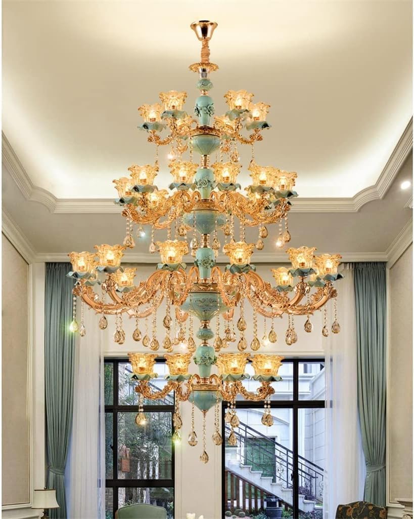 KSSTEVNBD chandelier ceiling light review,KSSTEVNBD crystal chandelier worth it,buy European chandelier online,best French ceramic three-story villa lamp,KSSTEVNBD chandelier pros cons,should I buy KSSTEVNBD chandelier performance testing and real-world results