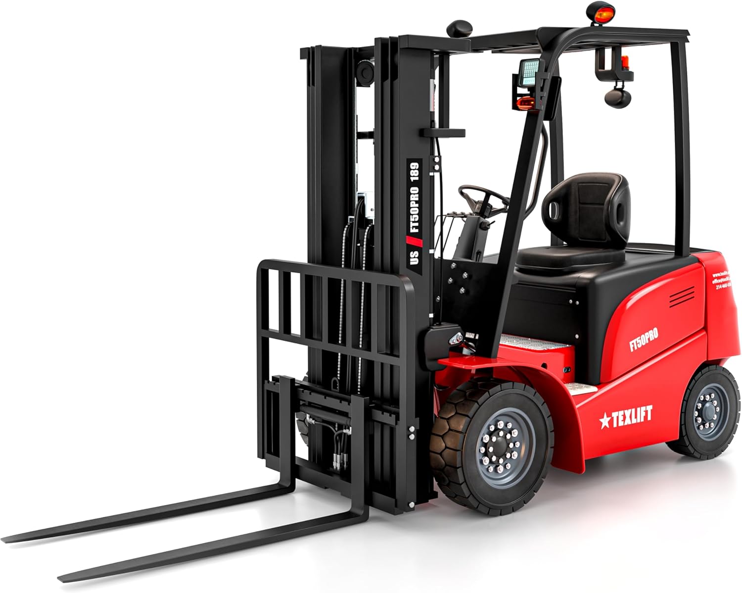 TEXLIFT FT50PRO electric forklift review,5000 lb electric forklift side shift,best warehouse electric forklift,TEXLIFT FT50PRO pros cons,should I buy TEXLIFT forklift,48V lithium forklift worth buying - detailed features and technical specifications