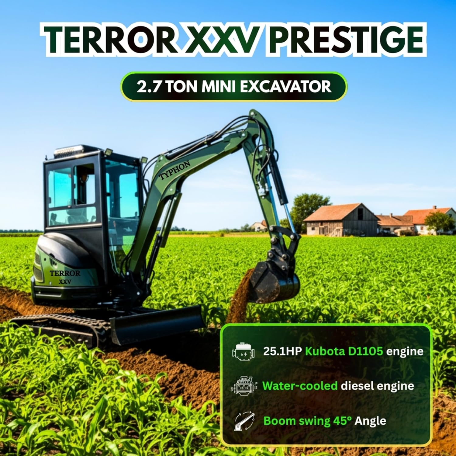 Step-by-step guide for TYPHON TERROR XXV mini excavator review,TYPHON TERROR XXV pros cons,should I buy TYPHON TERROR XXV,TYPHON TERROR XXV vs alternatives,best 2.7-ton mini excavator,TYPHON TERROR XXV worth buying - complete tutorial