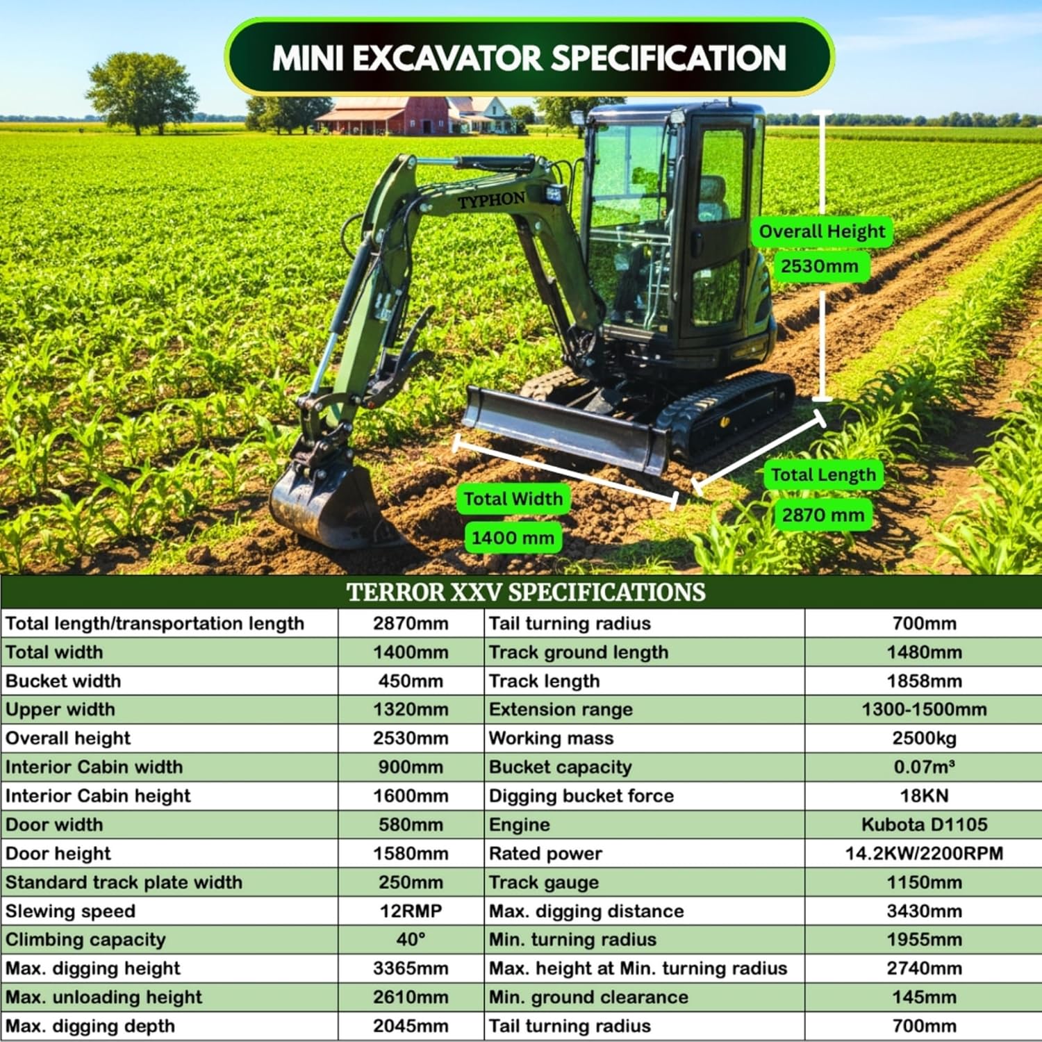 TYPHON TERROR XXV mini excavator review,TYPHON TERROR XXV pros cons,should I buy TYPHON TERROR XXV,TYPHON TERROR XXV vs alternatives,best 2.7-ton mini excavator,TYPHON TERROR XXV worth buying performance testing and real-world results