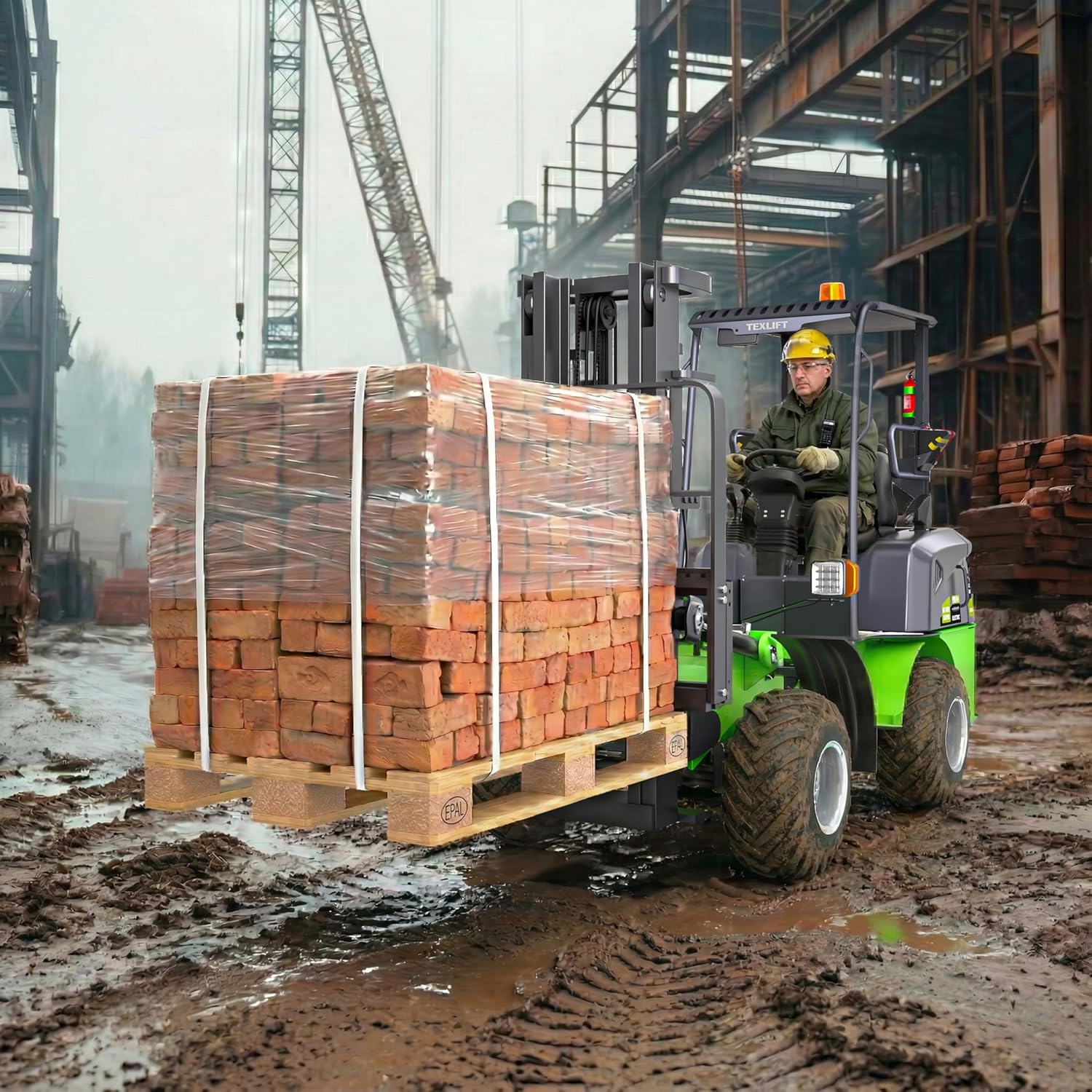 buy texlift all terrain electric forklift,should I buy a rugged electric forklift,texlift forklift pros and cons,best outdoor electric pallet stacker,off-road forklift vs standard forklift,texlift forklift worth buying performance testing and real-world results