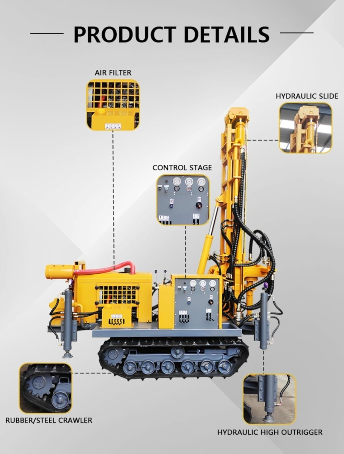 dual power water air drilling rig review,should I buy a dual power drilling rig,tracked hydraulic drilling rig pros cons,water and air well drilling rig vs alternatives,customizable drilling rig worth buying,best agricultural well drilling rig unboxing and complete package contents